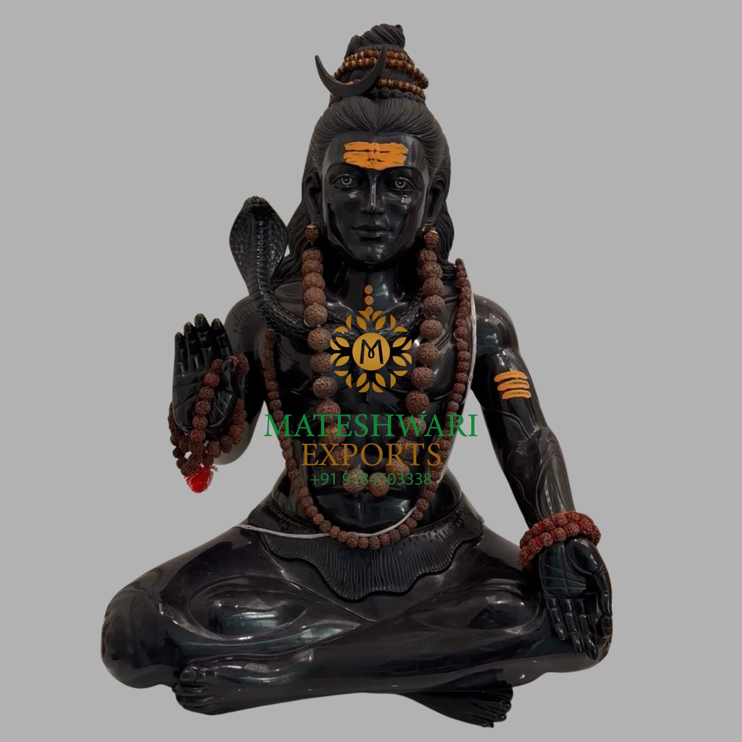 Lord Shiva Statue in Meditative Pose - Image 3